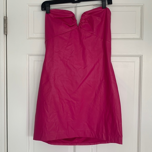 Cotton Candy Dresses & Skirts - Cotton candy la large faux leather pink dress